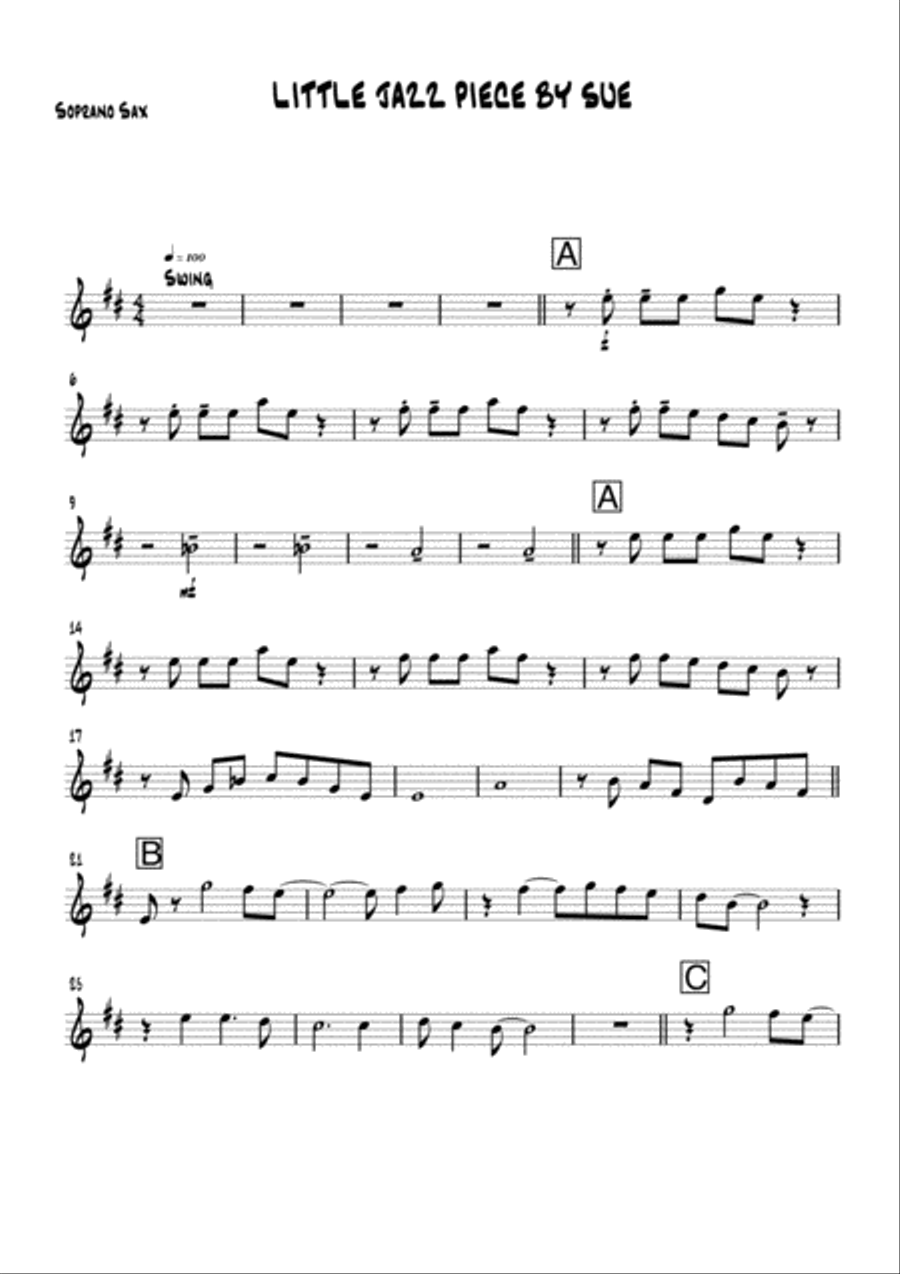 we are a swing band - little jazz piece Jazz Ensemble scores gallery preview page 1
