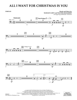 Book cover for All I Want For Christmas Is You (arr. Johnnie Vinson) - Timpani