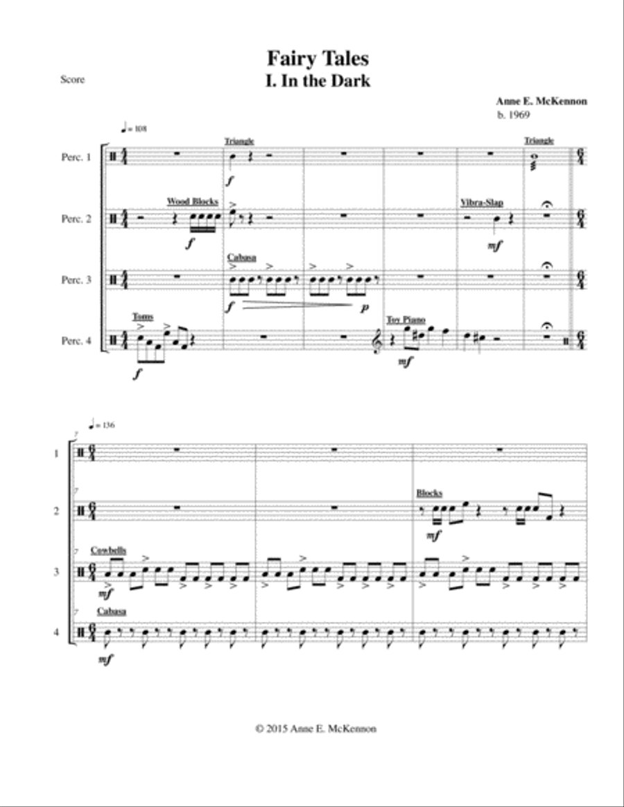 Fairy Tales Fairy Tales Percussion Ensemble scores gallery preview page 4