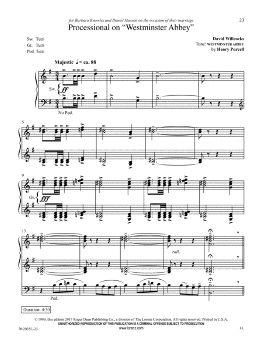 Roof-Raising Hymns Organ Solo scores gallery preview page 5