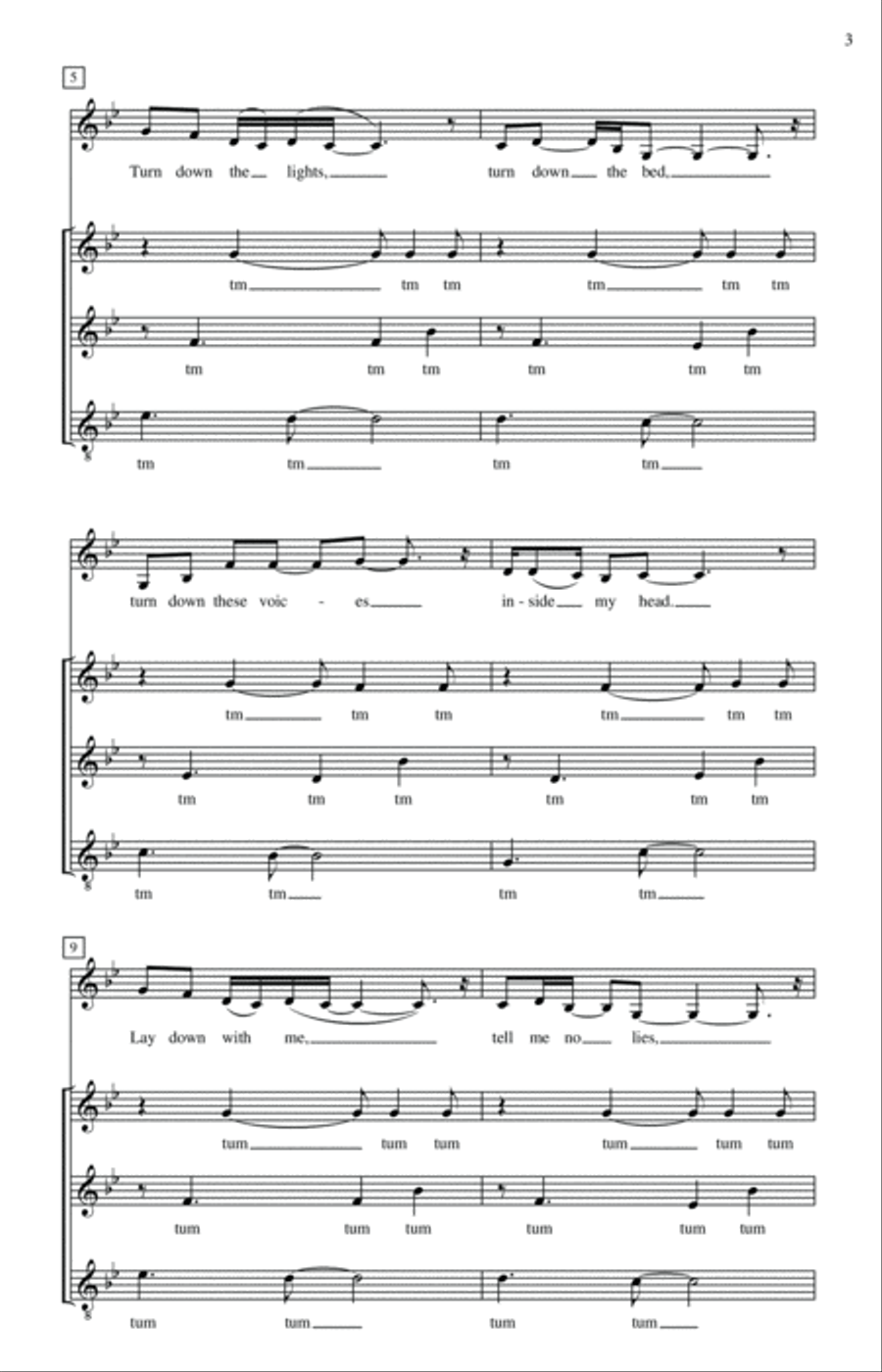 I Can't Make You Love Me (arr. Deke Sharon) SSA scores gallery preview page 2