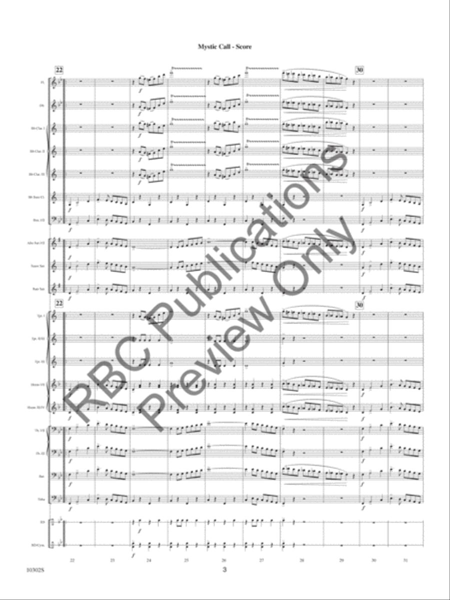Mystic Call Mystic Call Concert Band scores gallery preview page 6