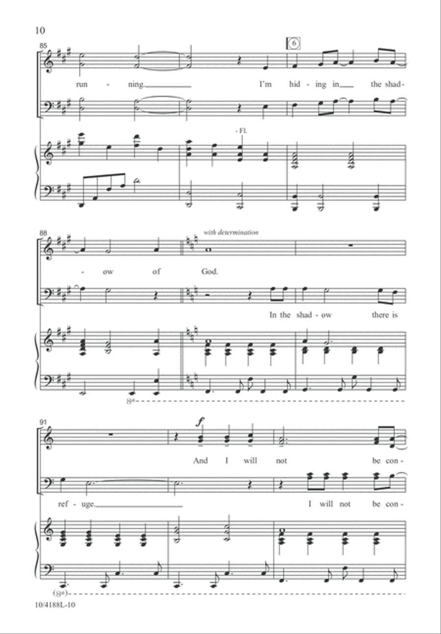 Hiding in the Shadow of God 4-Part scores gallery preview page 11