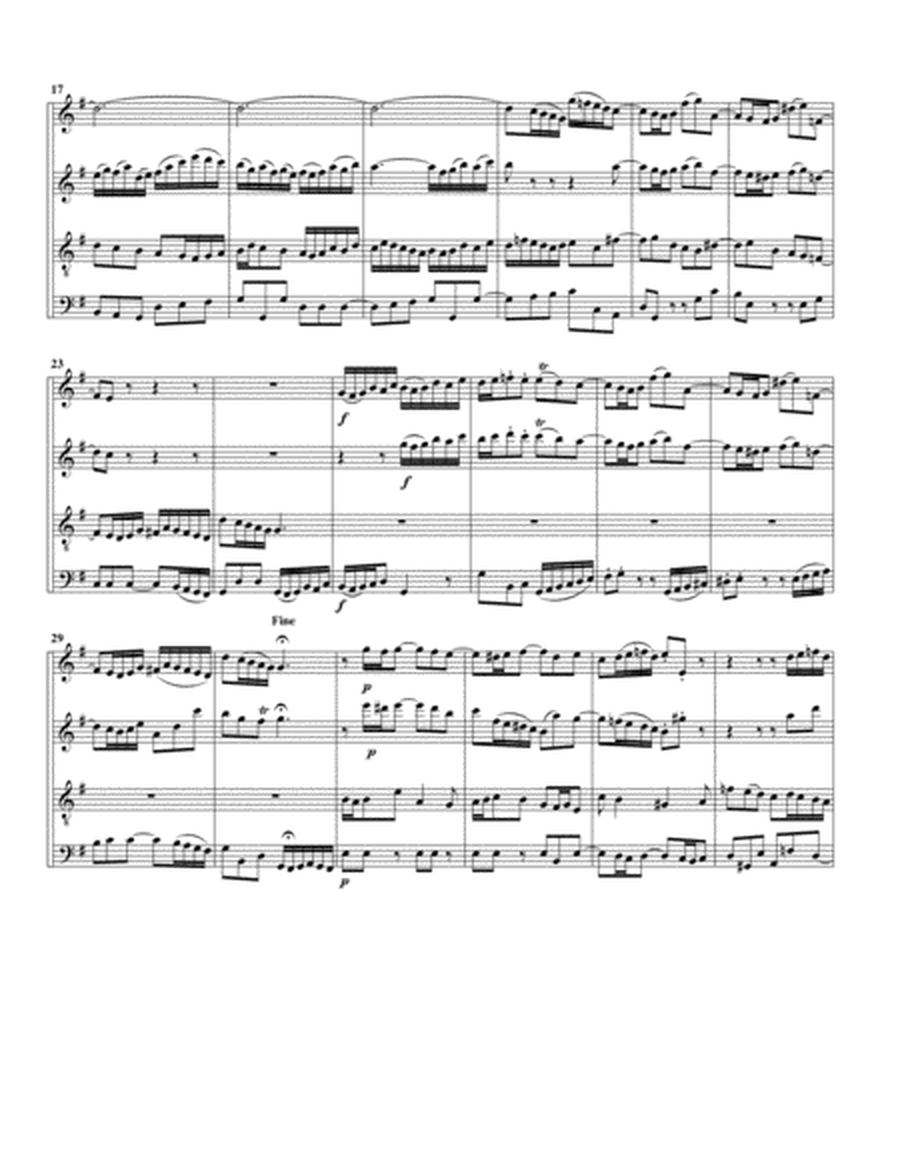 Ich will mein Herze schenken from Matthaeuspassion BWV 244/13 (arrangement for 4 recorders) image number null