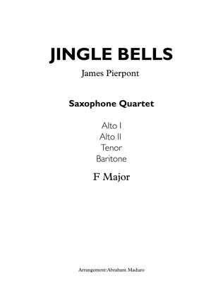 Book cover for Jingle Bells Saxophone Quartet AATB