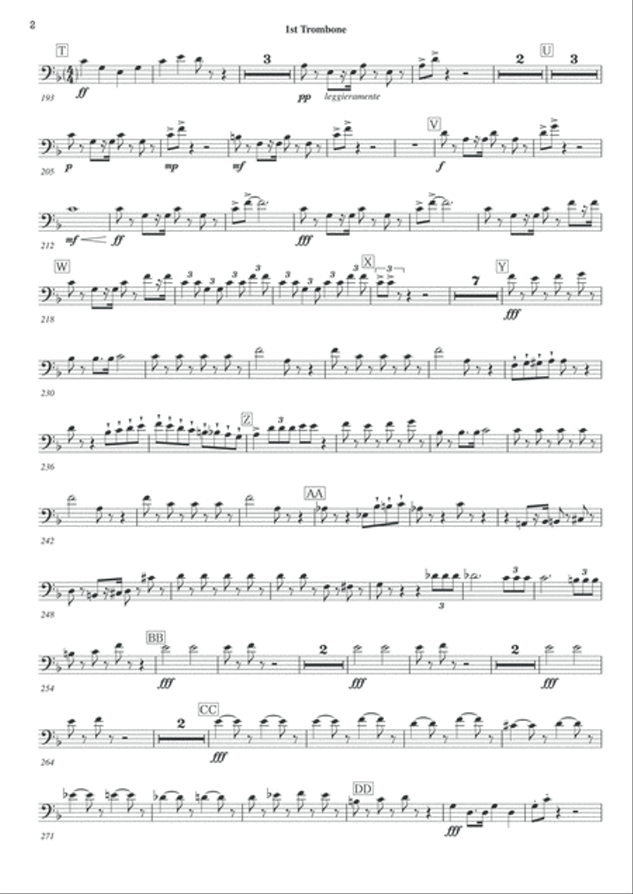 Symphony No.6 Pathetique Movement III [Parts] Trombones(1st,2nd,3rd and Bass) Marching Band scores gallery preview page 2