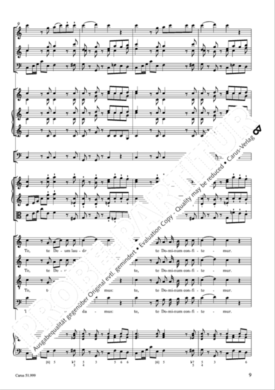 Te Deum Te Deum 4-Part scores gallery preview page 10