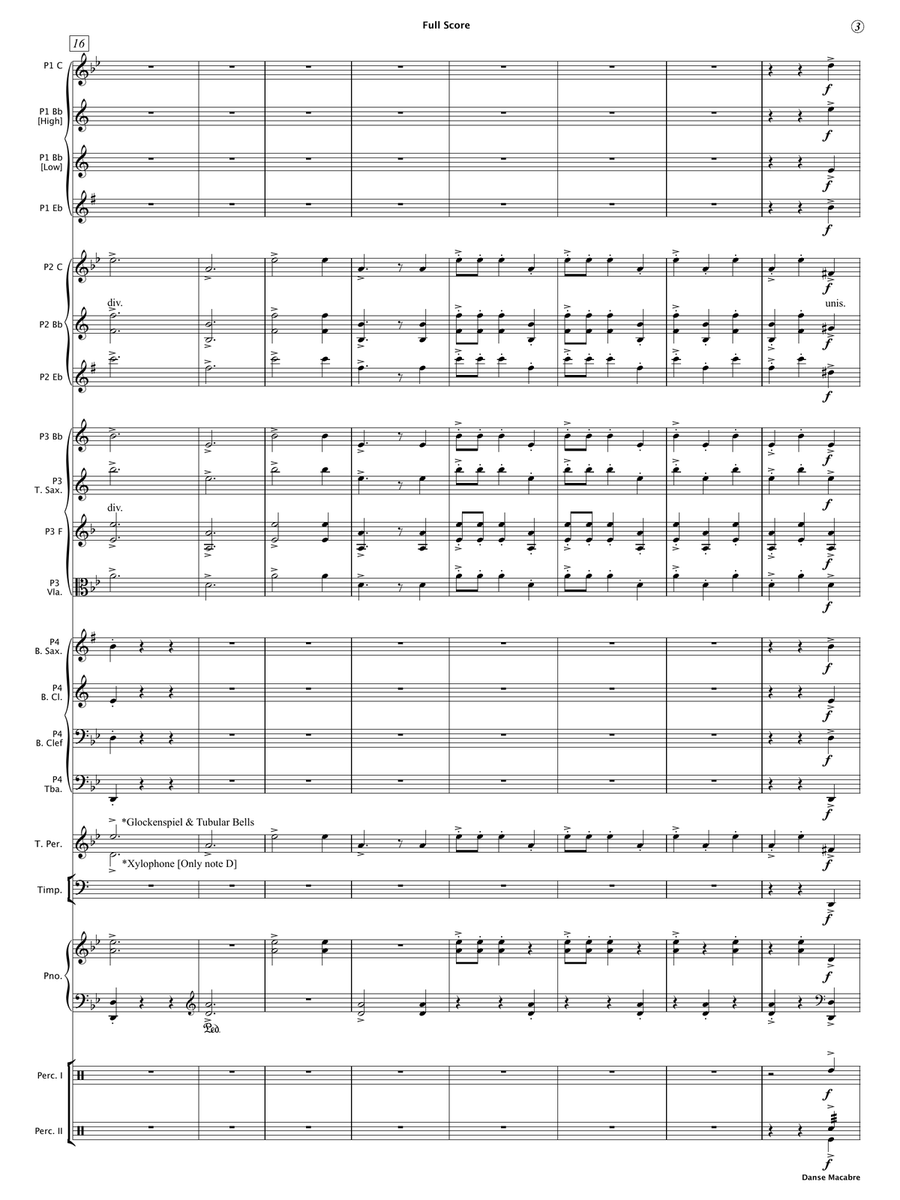Danse Macabre (Flexible Instrumentation) Concert Band scores gallery preview page 6
