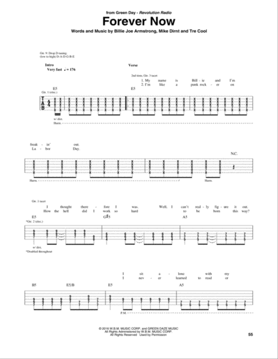 Forever Now Forever Now Electric Guitar scores gallery preview page 1