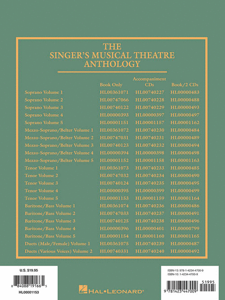 Singer's Musical Theatre Anthology – Volume 5