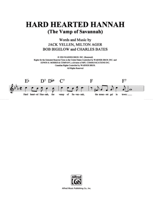 Hard Hearted Hannah (The Vamp of Savannah)