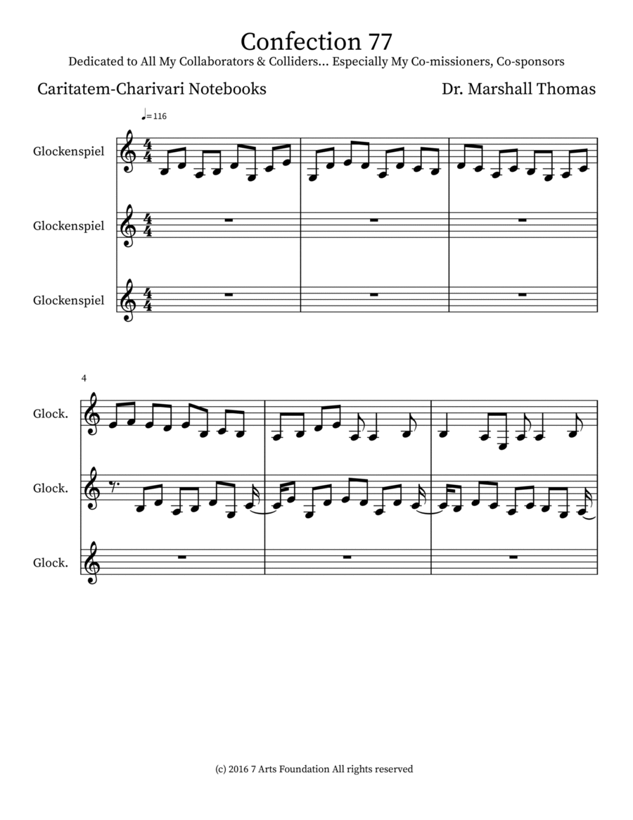 Confection 77 Confection 77 Percussion scores gallery preview page 1