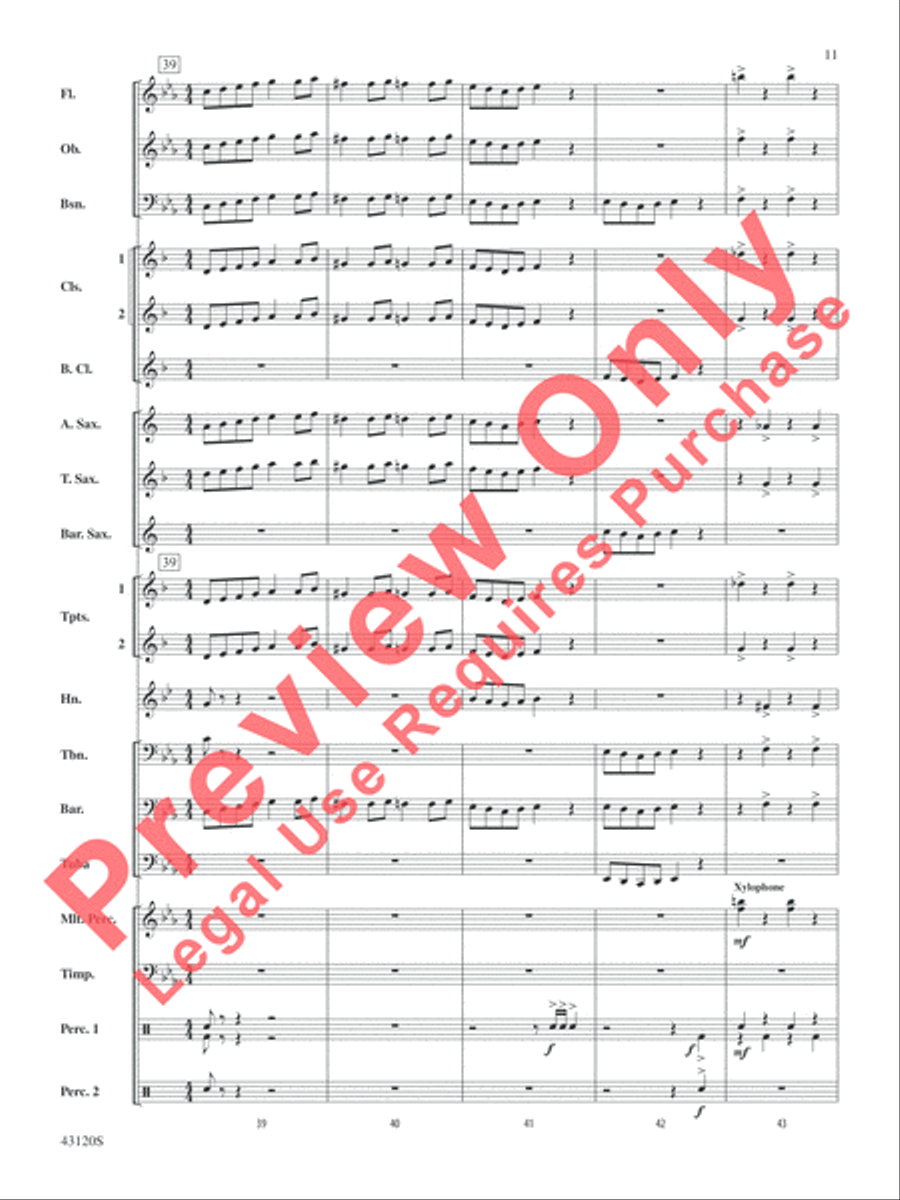 Beetlejuice Concert Band scores gallery preview page 11