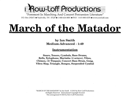 March of the Matador w/Tutor Tracks