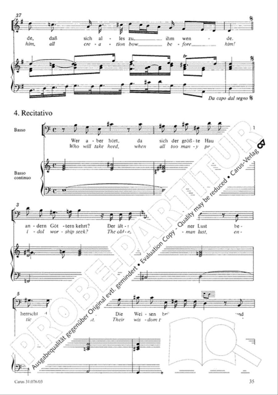 The heavens are telling the Father's glory (Die Himmel erzahlen die Ehre Gottes) 4-Part scores gallery preview page 36