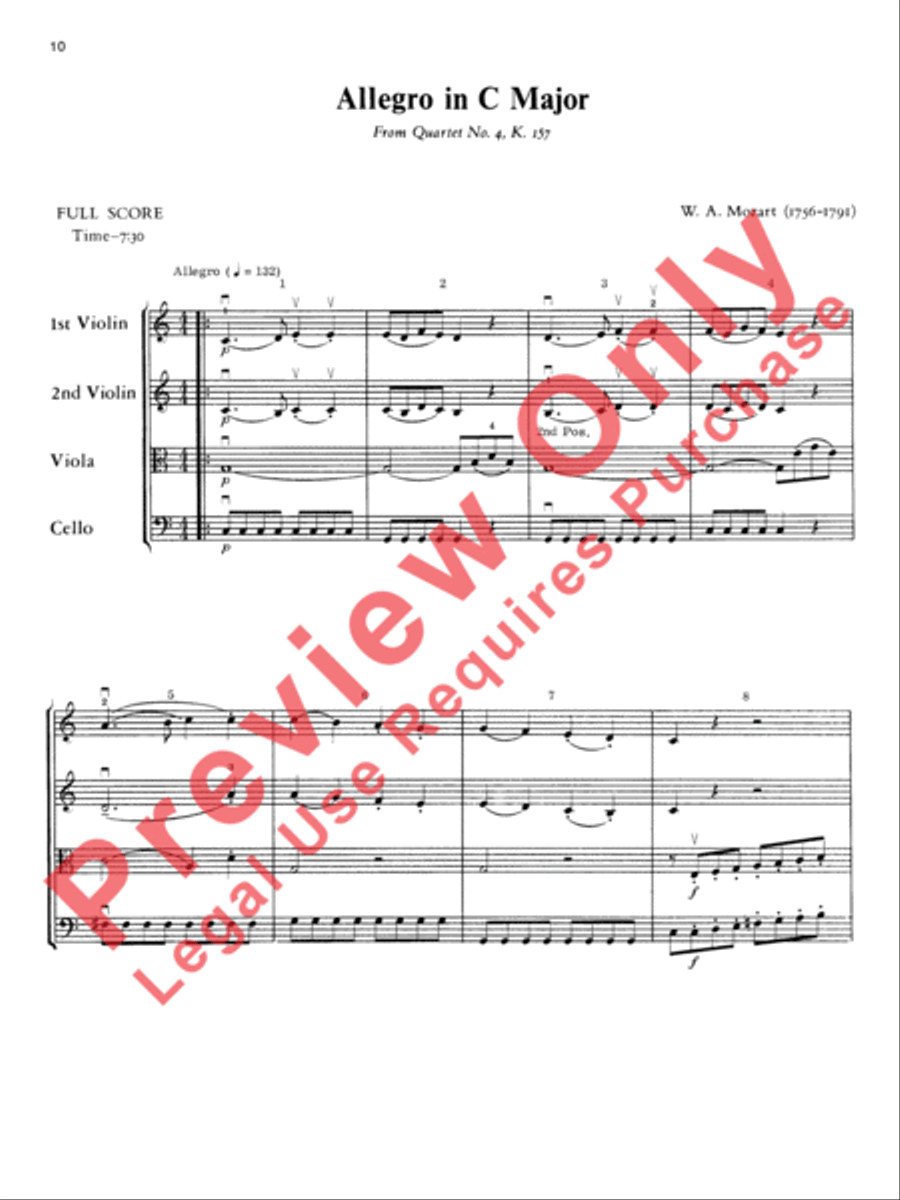 Mozart String Quartets String Quartet scores gallery preview page 11