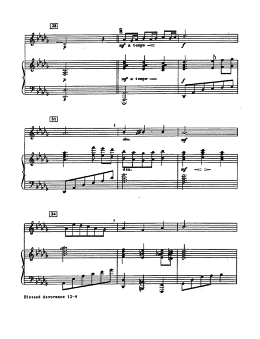Blessed Assurance - Piano and Trumpet Trumpet Solo scores gallery preview page 4
