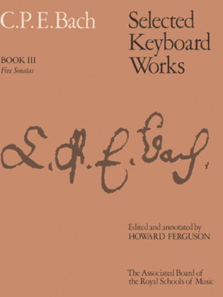 Book cover for Selected Keyboard Works, Book III: Five Sonatas
