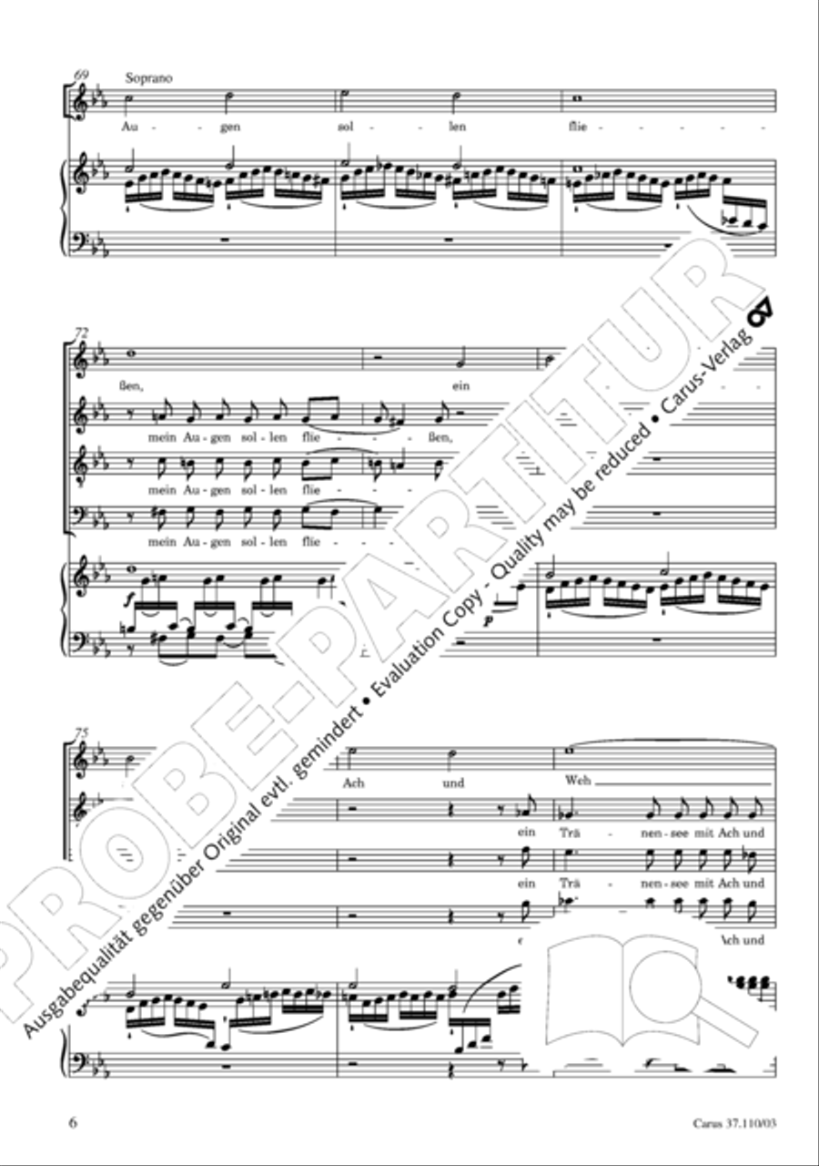 Markuspassion. Werkausgabe Reihe 1, Bd. 7 (Homilius) 4-Part scores gallery preview page 13