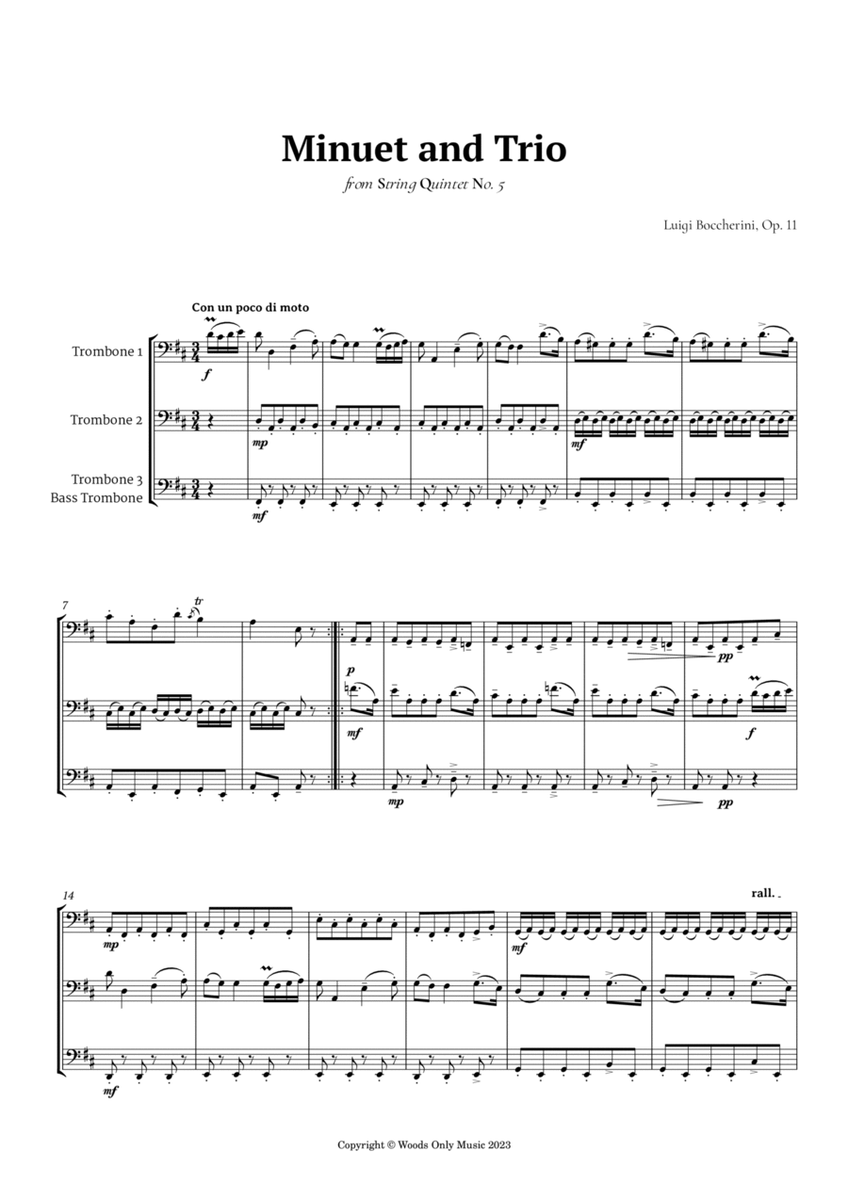 Minuet by Boccherini for Trombone Trio image number null