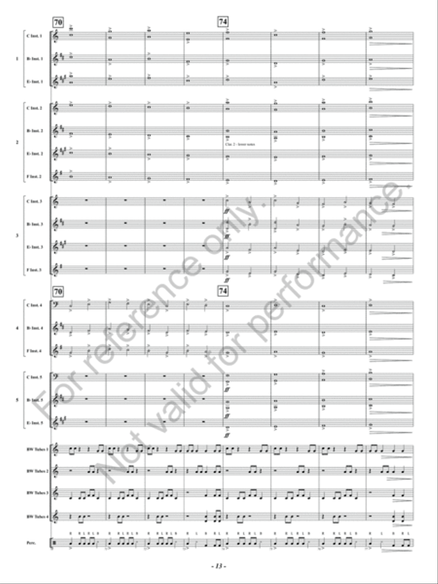 Canon in Boombucket Major Concert Band scores gallery preview page 14