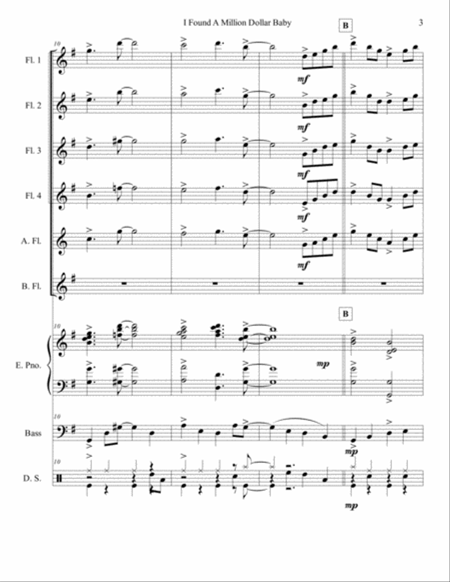 I Found A Million Dollar Baby In A 5 & 10 Store Woodwind Ensemble scores gallery preview page 3