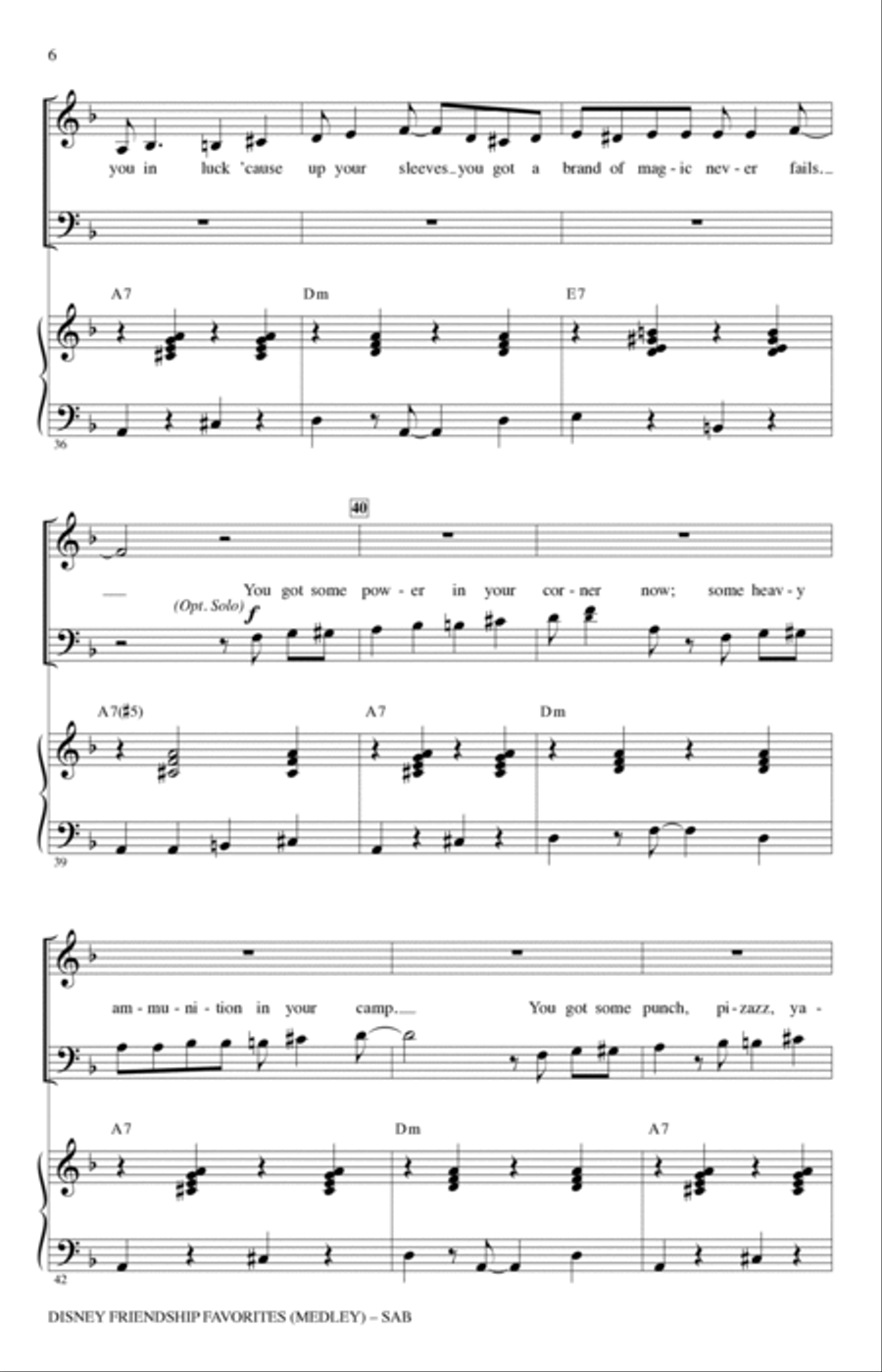 Disney Friendship Favorites (Medley) 3-Part scores gallery preview page 5