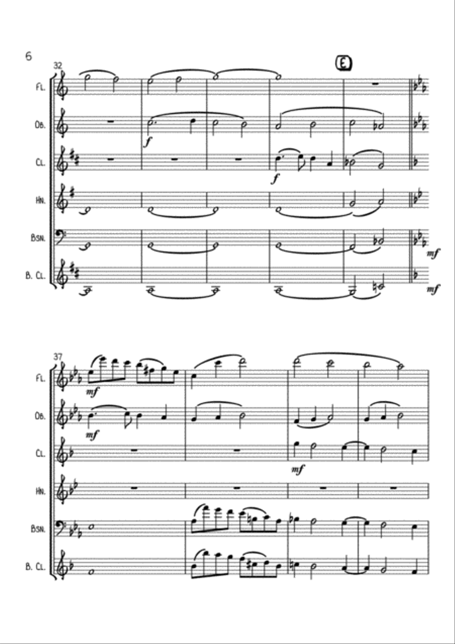 NURSERY RHYMES FOR WOODWIND QUINTET 2 Woodwind Quintet scores gallery preview page 6