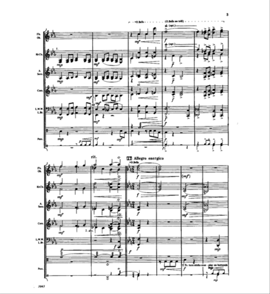 Thunder Mountain Overture Concert Band scores gallery preview page 4