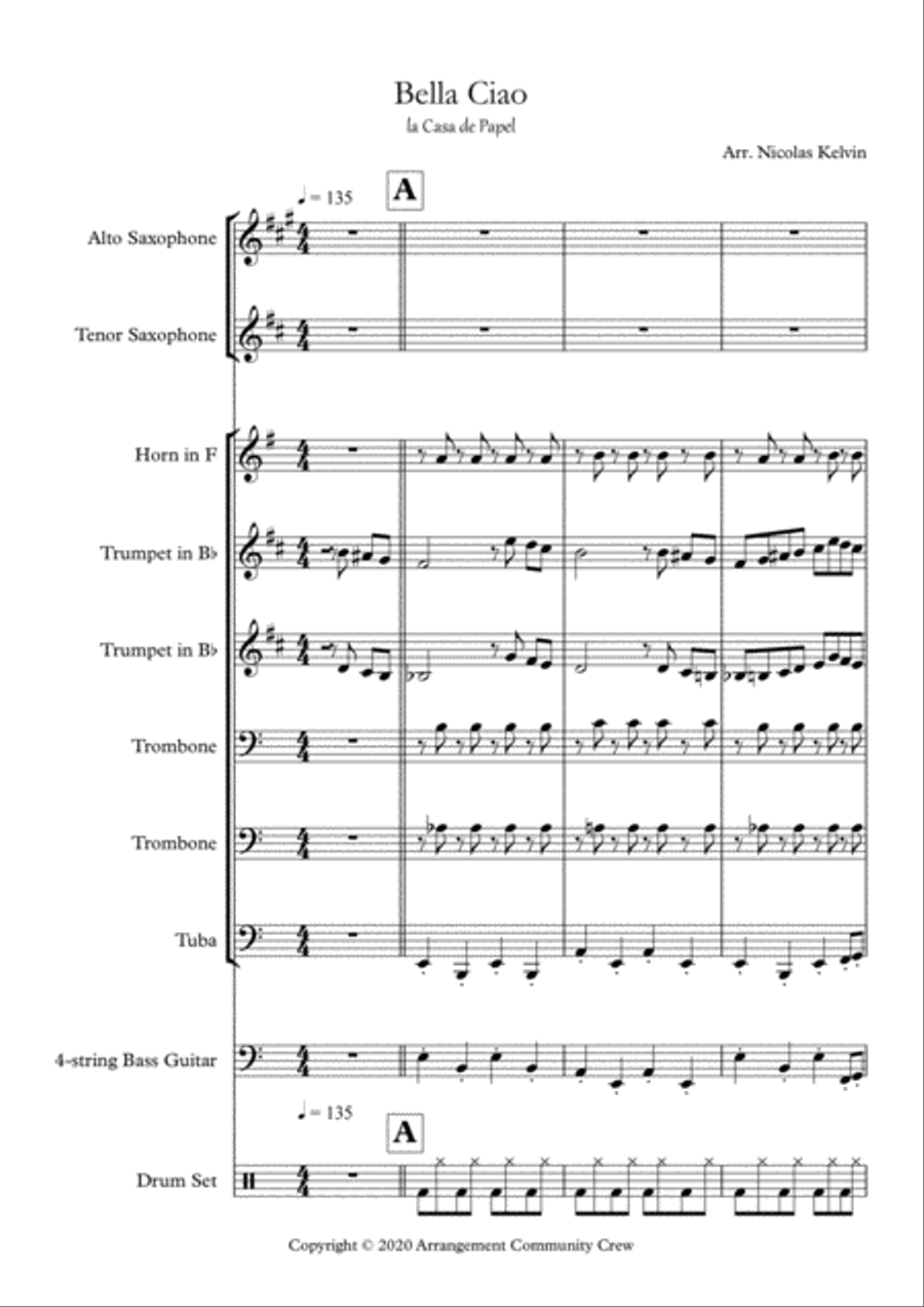 Bella Ciao A Cappella Choir scores gallery preview page 2