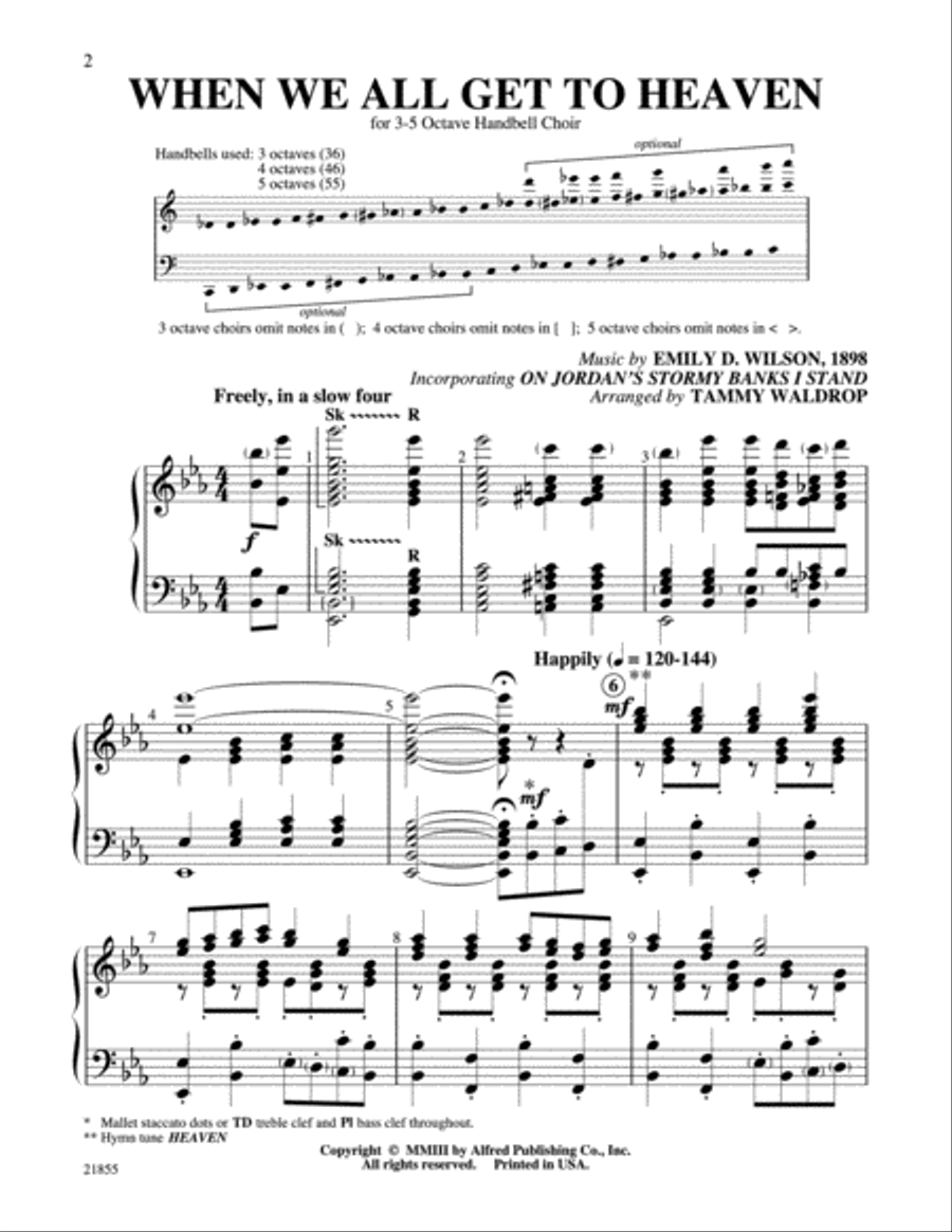 When We All Get to Heaven Handbell Choir scores gallery preview page 2