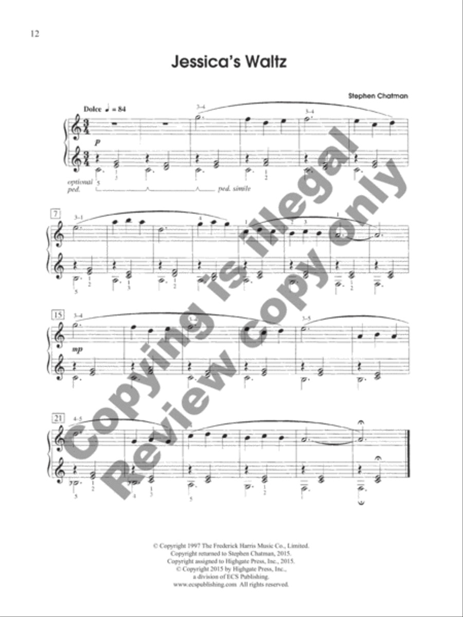 Escapades: Books 1 and 2 22 Late Elementary Pieces(22 Late Elementary Pieces for Piano Solo) Piano Solo scores gallery preview page 6
