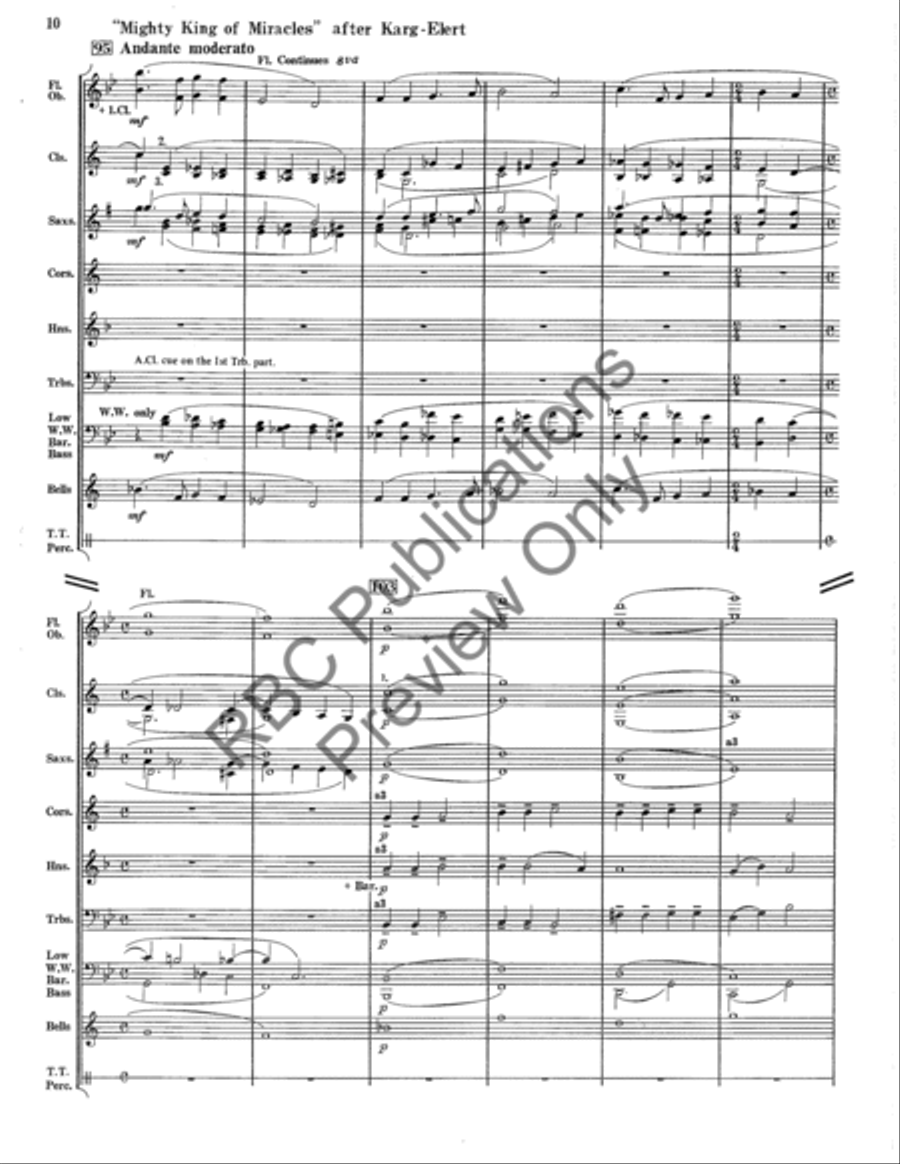 Mighty King Of Miracles (Score) Concert Band scores gallery preview page 13