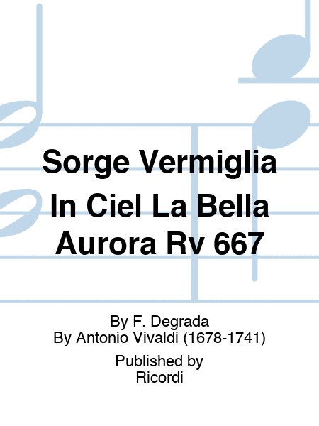 Sorge Vermiglia In Ciel La Bella Aurora Rv 667