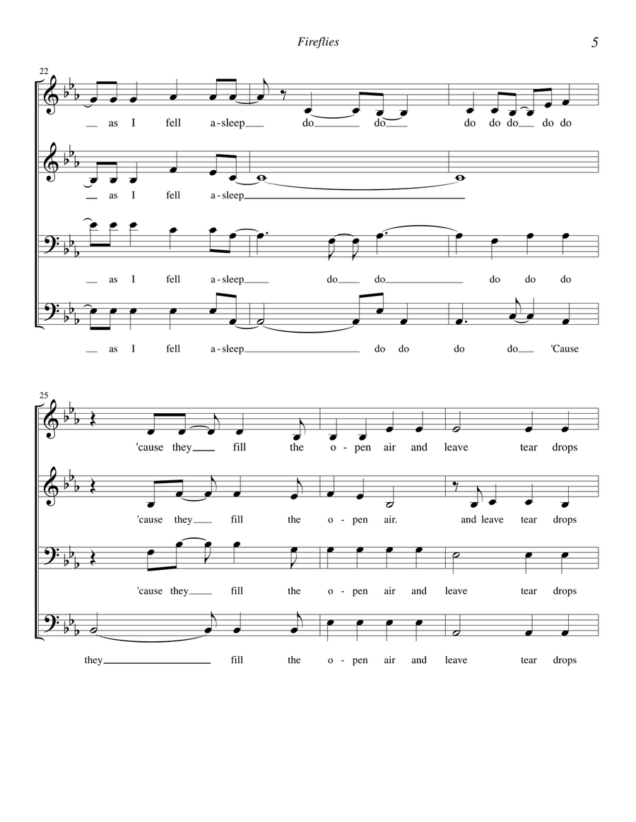 Fireflies 4-Part scores gallery preview page 5