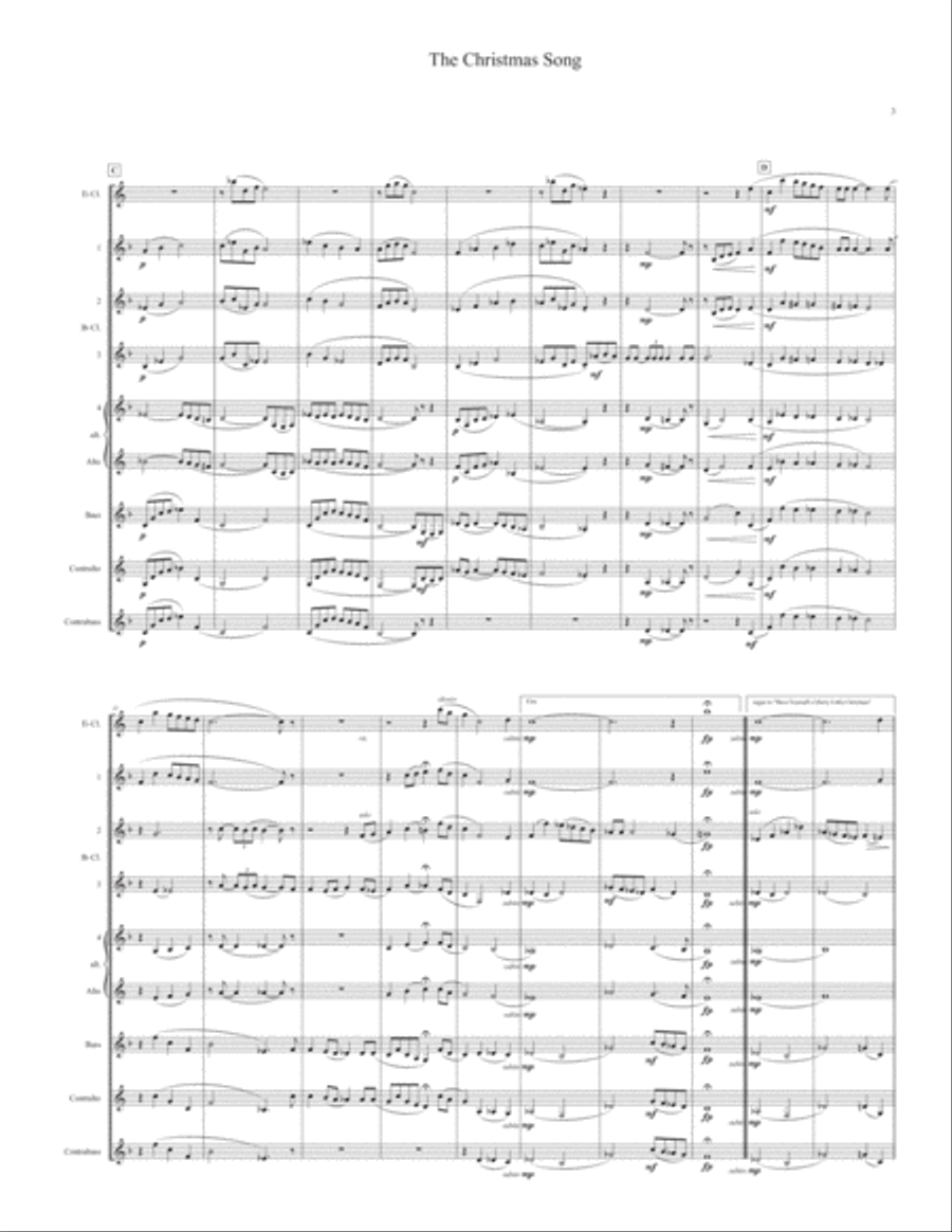 The Christmas Song (Chestnuts Roasting On An Open Fire) Woodwind Ensemble scores gallery preview page 3
