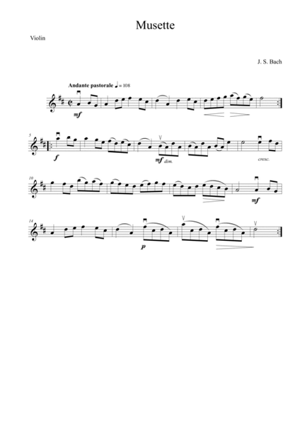 Musette in G major (in D) image number null