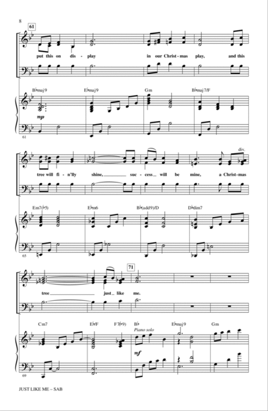 Just Like Me 3-Part scores gallery preview page 6