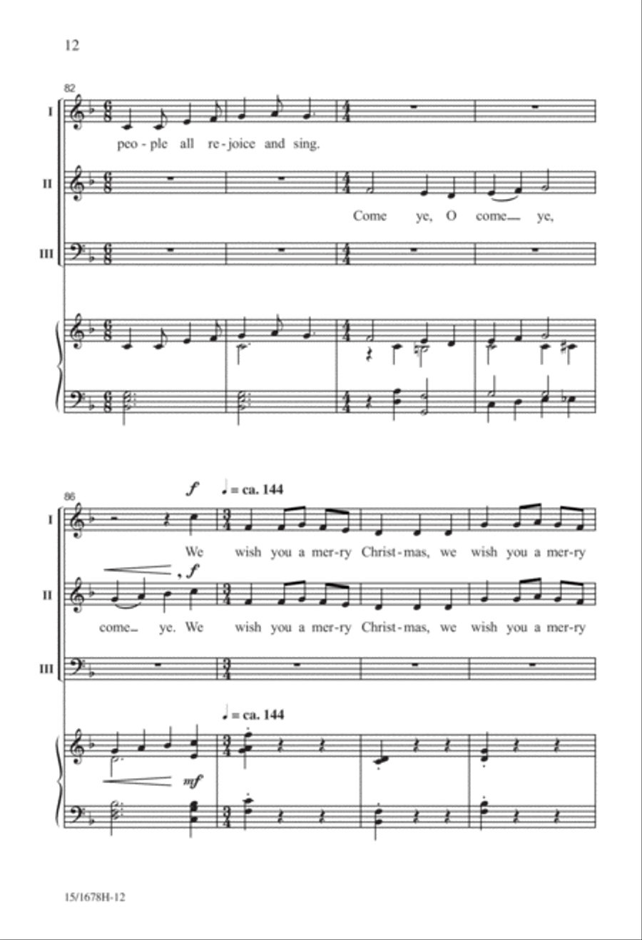 Christmas...In About Three Minutes 3-Part scores gallery preview page 13
