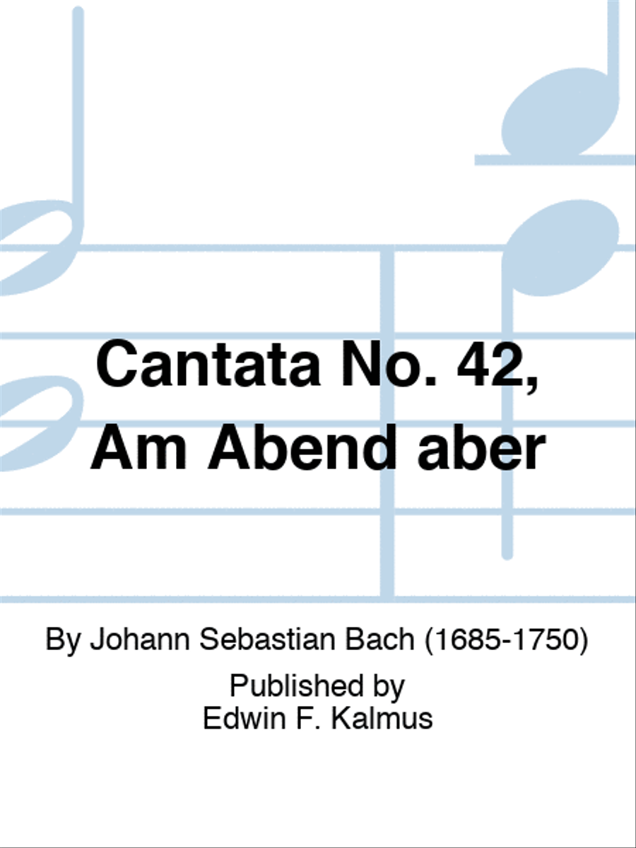 Cantata No. 42, Am Abend aber 4-Part scores gallery preview page 1