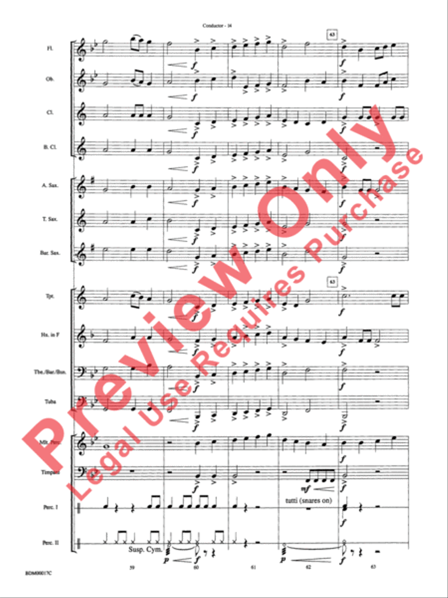 Tidings of Joy! Concert Band scores gallery preview page 17
