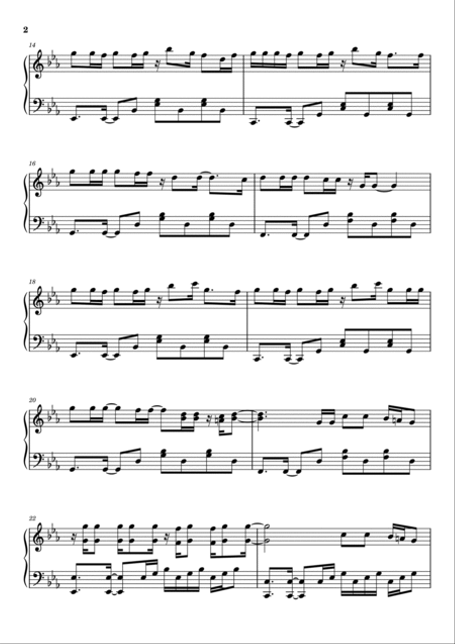 The Heart Wants What It Wants Piano Solo scores gallery preview page 2