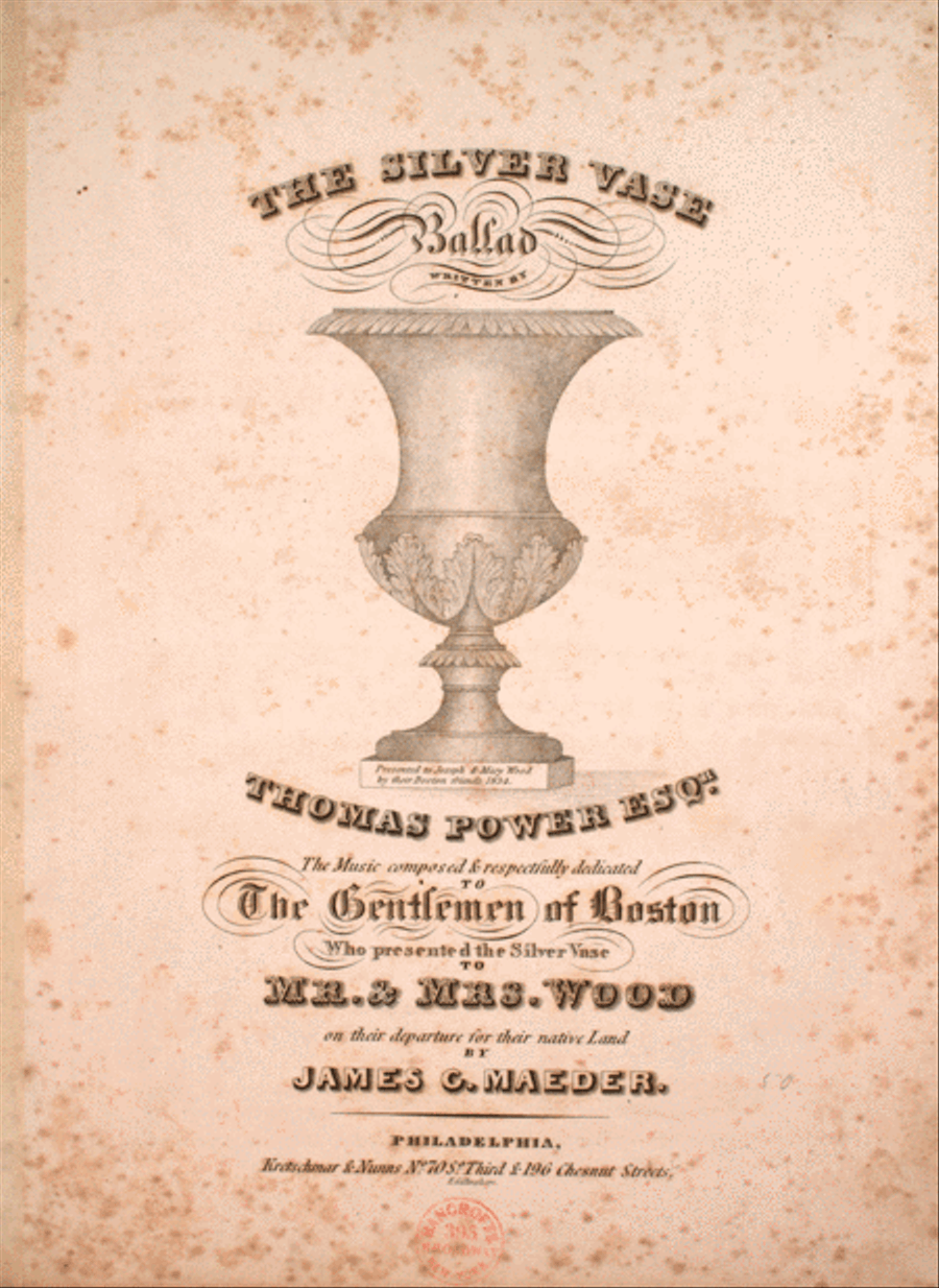 The Silver Vase. Ballad Voice scores gallery preview page 1