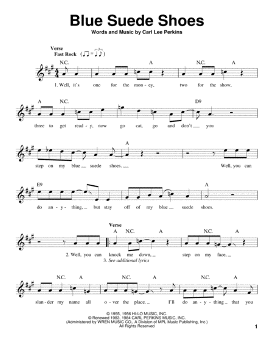 Blue Suede Shoes Voice scores gallery preview page 1