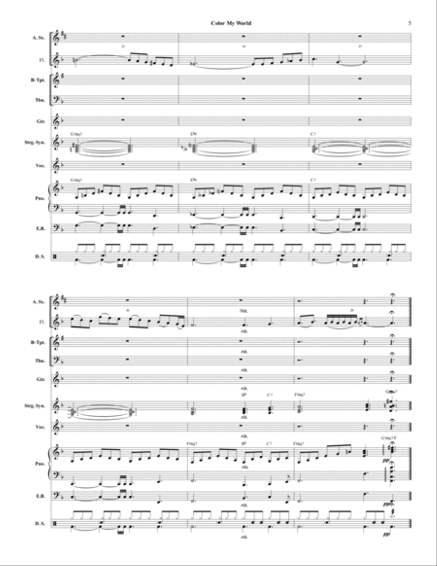 Colour My World Jazz Ensemble scores gallery preview page 6