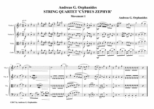 STRING QUARTET "CYPRUS ZEPHYR" -- MOVEMENT 1