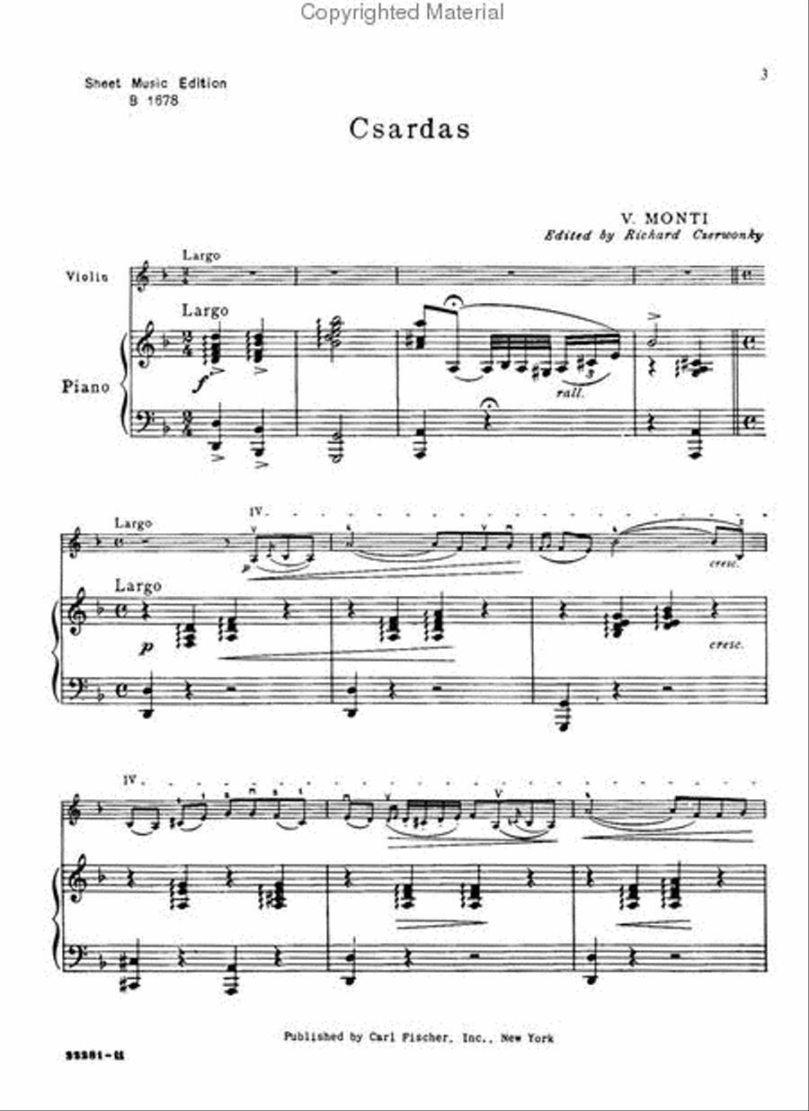 Csárdás Violin Solo scores gallery preview page 2