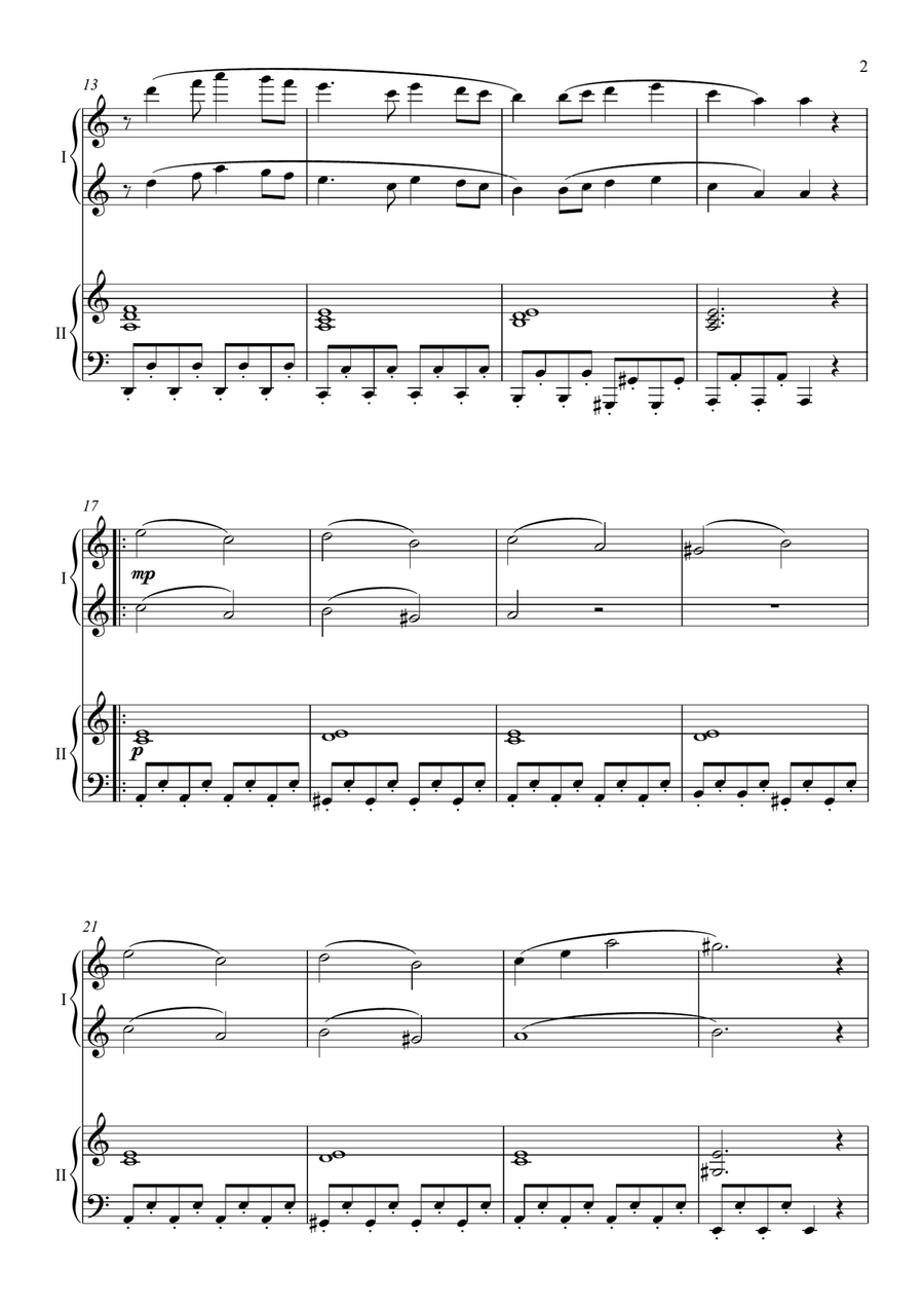 Tetris Theme (Korobeiniki) - Piano, 4 Hands 1 Piano, 4-Hands scores gallery preview page 3