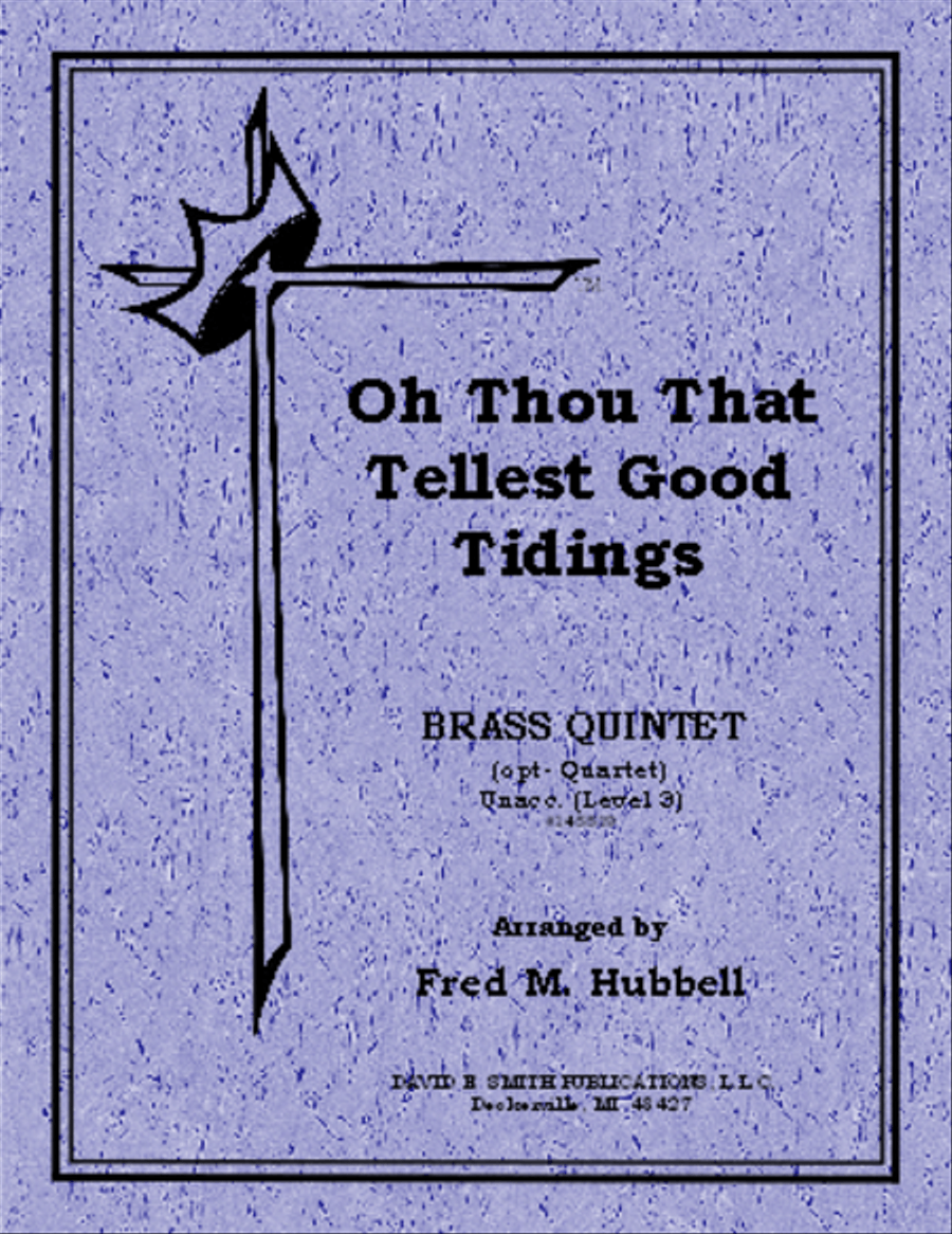 O Thou That Tellest G/Tid'gs Brass Quintet scores gallery preview page 1