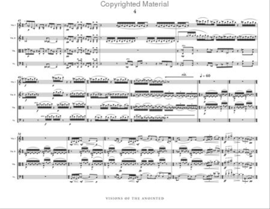 Visions of the Anointed String Quartet scores gallery preview page 5